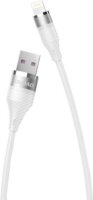 Dudao L10Pro USB-A apa - Lightning apa 2.0 Adat és töltőkábel - Fehér (1.23m)
