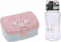 Lassig About Friends Műanyag ételtároló doboz és kulacs - Rózsaszín