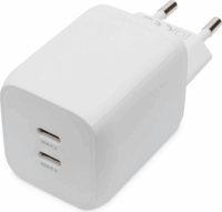 Digitus DA-10063 2x USB-C Hálózati Gyorstöltő Adapter 65W - Fehér