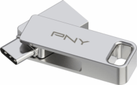 PNY Duo Link USB-A / C 3.2 Gen 1 128GB Pendrive - Ezüst