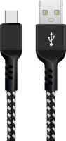 Maclean MCE471 USB-A apa - USB-c apa Adat és Töltőkábel - Fekete (1m)