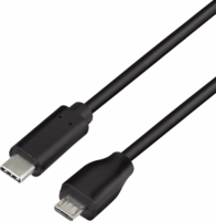 LogiLink CU0197 USB-C apa - Micro USB apa 2.0 Adat és töltőkábel - Fekete (1m)
