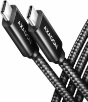 Axagon BUCM2-CM15AB USB-C apa - USB-C apa 2.0 Adat és Töltőkábel - Fekete (1.5m)
