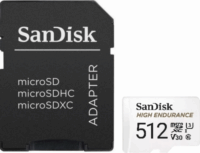 Sandisk 512GB High Endurance microSDXC UHS-I CL10 memóriakártya + Adapter
