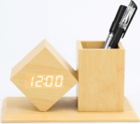TOO PHC-330-LB Digitális óra Írószertartóval - Világos barna