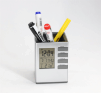 TOO PHC-100-S Digitális óra Írószertartóval - Ezüst