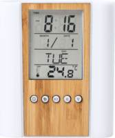 TOO PHC-300-LB Digitális óra Írószertartóval - Bambusz