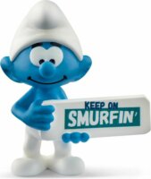 Schleich Hupikék Törpikék "Keep on Smurfin' táblás figura