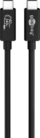 Goobay Sync & Charge USB-C apa - USB-C apa 4.0 Adat és töltő kábel - Fekete (0.7m)