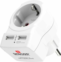 SKROSS 2x USB-A Hálózati töltő - Fehér (5V / 2.4A)