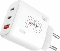 Skross 65W PD 2x USB-C / USB-A Hálózati Gyorstöltő Adapter - Fehér