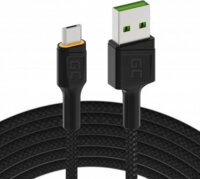 Green Cell GC Ray USB-A apa - Micro USB apa Adat és töltő kábel - Fekete (2m)