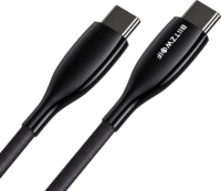BlitzWolf BW-TC24 USB-C apa - USB-C apa 2.0 Adat és töltőkábel töltőkábel - Fekete (1.8m)