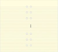 Filofax 95 x 171mm Kalendárium betét vonalas - Krém (30 lap)
