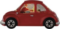 Emos DCLW19 10 cm magas télapó autóval LED-es karácsonyi asztali dísz