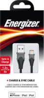 Energizer USB-A apa - Lightning apa 2.0 Adat és töltő kábel - Fekete (1.2m)
