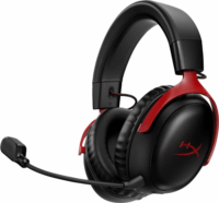 HyperX Cloud III Wireless Gaming Headset - Piros/Fekete