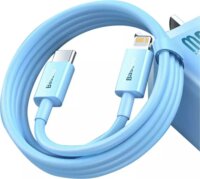 Baseus CAYS001903 USB-C apa - Lightning apa 2.0 Adat és töltőkábel - Kék (1m)
