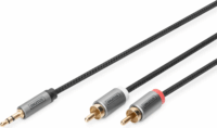 Digitus DB-510330-018-S 3.5mm Jack apa - 2x RCA apa Kábel (1.8m)