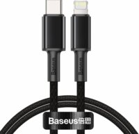Baseus High Density Braided USB-C - Lightning Adat és töltő kábel - Fekete (2m)