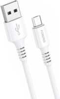 Foneng X85 USB-A apa - Micro USB apa Adat és töltő kábel - Fehér (1m)