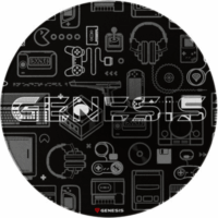 Genesis Tellur 300 Gear Szőnyeg - Fekete (100x100 cm)