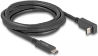Delock USB-C apa - USB-C apa töltő/adat kábel - Fekete (2m)