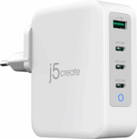 j5create GaN 1x USB-A / 3x USB-C Hálózati töltő - Fehér (130W)