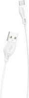 Dudao L4T USB-A apa - USB-C apa 2.0 Adat és töltőkábel - Fehér (1m)