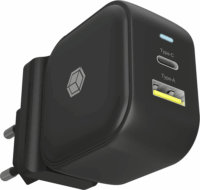 Icy Box IB-PS106-PD 1x USB Type-C / USB-A Hálózati töltő - Fekete (30W)