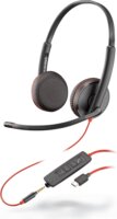 Plantronics Blackwire C3225 USB-C Vezetékes Headset - Fekete