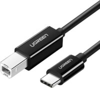 Ugreen US241 USB-C apa - USB-B apa 2.0 Nyomtató kábel - Fekete (1m)