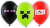 Gemar Balloons Minecraft: Pixelek lufi csomag - 6 darabos