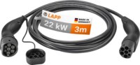 Lapp Mobility 65754 Type 2 Elektromos autó töltőkábel 3m (22 kW - 32A) - Fekete