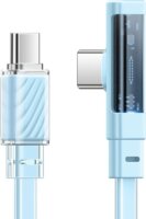 Mcdodo CA-3452 USB Type-C apa - USB Type-C apa Adat és töltő kábel - Kék (1.2m)
