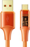 Mcdodo CA-2100 USB-A apa - MicroUSB apa Adat és töltő kábel - Narancssárga (1.2m)