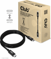 Club3D CAC-1578 USB-C apa - USB-C apa 3.2 Adat és töltő kábel - Fekete (2m)