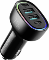 Joyroom JR-CL29 2x USB Type-C / 2x USB-A Autós Töltő - Fekete (70W)