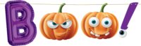Godan Boo! Halloweeni papír füzér Dekoráció - 150 cm