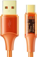 Mcdodo CA-2093 USB-A apa - USB-C apa Adat és töltő kábel - Narancssárga (1.8m)