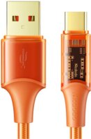 Mcdodo CA-2093 USB-A apa - USB-C apa Adat és töltő kábel - Narancssárga (1.8m)
