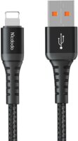 Mcdodo CA-2260 USB-A apa - Lightning apa Adat és töltő kábel - Fekete (0.2m)