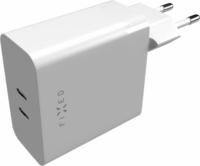 Fixed 2x USB-C Hálózati töltő - Fehér (65W)