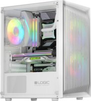 Logic Atos ARGB Mini Számítógépház - Fehér