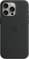 Apple iPhone 15 Pro Max MagSafe Gyári Szilikon Tok - Fekete