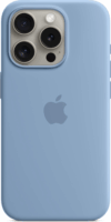 Apple iPhone 15 Pro MagSafe Gyári Szilikon Tok - Télkék