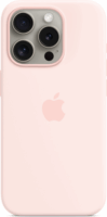 Apple iPhone 15 Pro MagSafe Gyári Szilikon Tok - Világos Rózsaszín