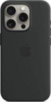 Apple iPhone 15 Pro MagSafe Gyári Szilikon Tok - Fekete