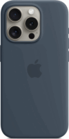 Apple iPhone 15 Pro MagSafe Gyári Szilikon Tok - Viharkék
