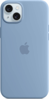 Apple iPhone 15 Plus MagSafe Gyári Szilikon Tok - Télkék
